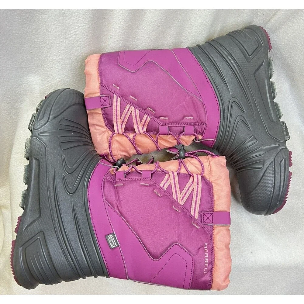 Merrell Unisex-Child M-Snow Quest Lite 2.0 WTRPF Boot Sz 5 Waterproof Snow Boots